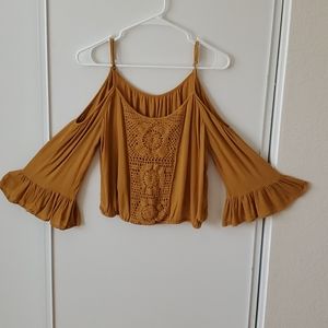 Orange shirt for women size small with sleeves